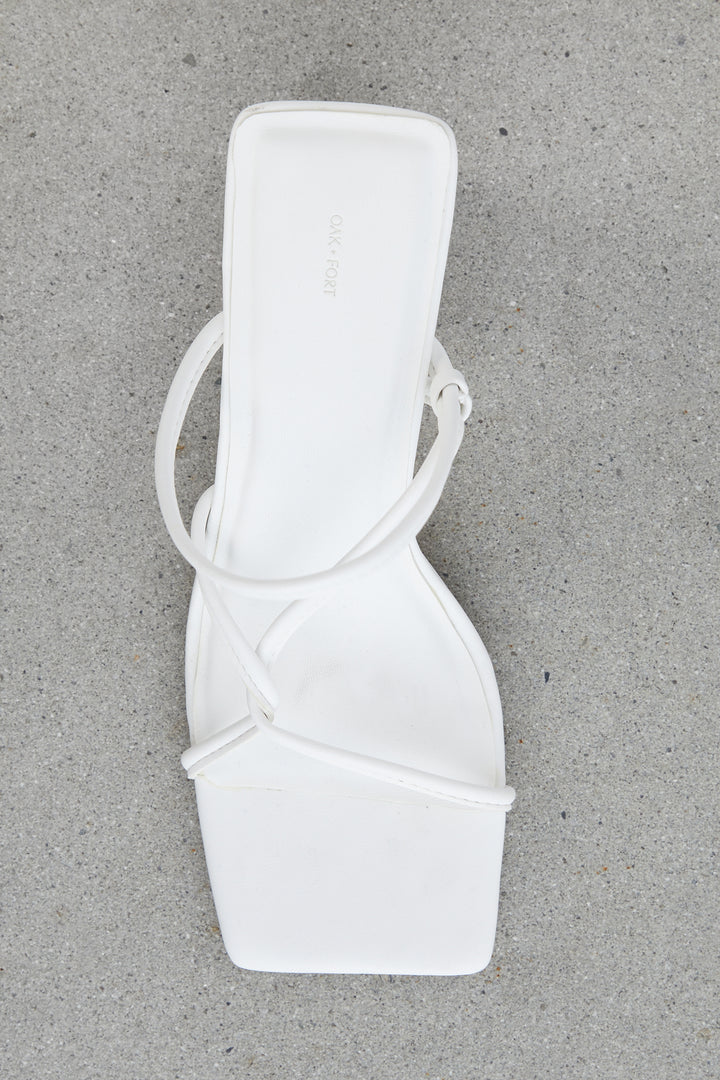 STRAPPY HEEL in White — alternate angle