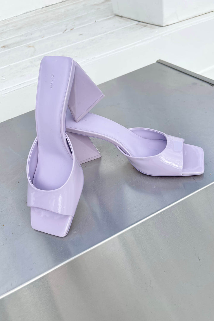 SQUARE TOE HEEL SANDAL in Orchid Ice — alternate angle