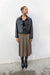 Vegan leather collared jacket in black — main image