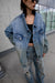 Oversized vintage denim jacket in blue — main image