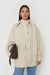 Oversized blanket shirt jacket in heather cream — main image