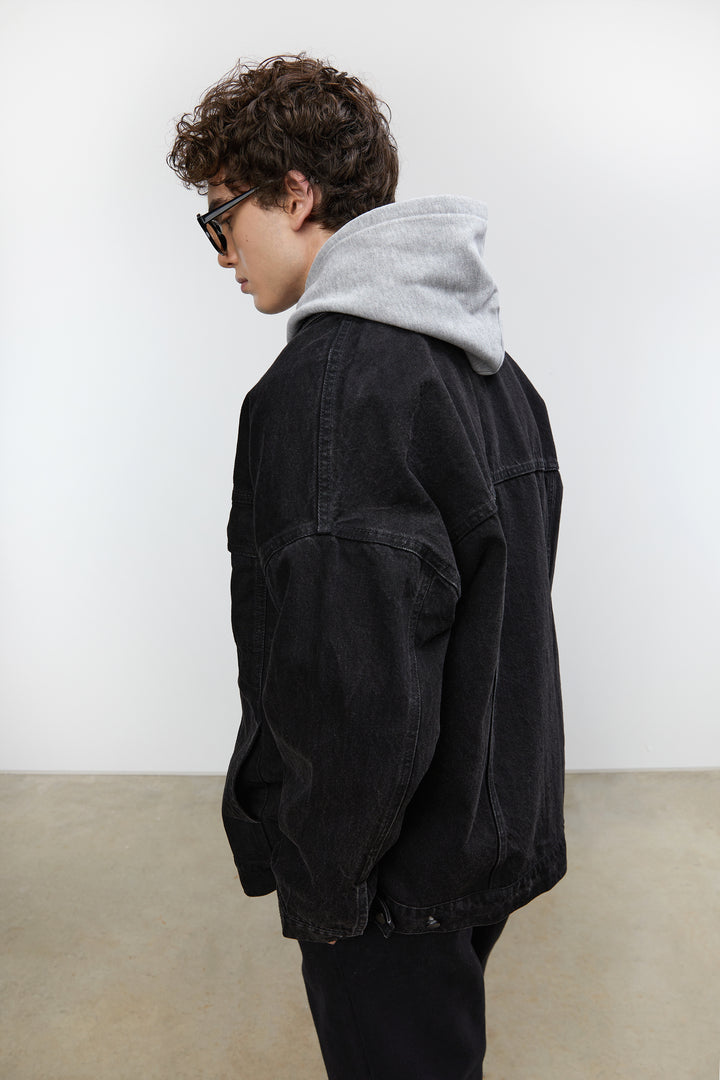 DENIM JACKET in Black Wash — alternate angle