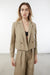 Cropped blazer in dark beige — main image