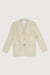Vegan leather blazer in brown rice — main image