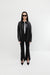 Vegan leather shacket in black — main image