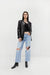 Distressed straight leg jean in light wash — main image