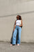 Wide leg jean in light stone — main image