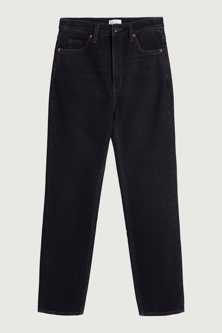 OAK ESSENTIAL SLIM FIT HIGH-RISE JEAN in Washed Black — alternate angle