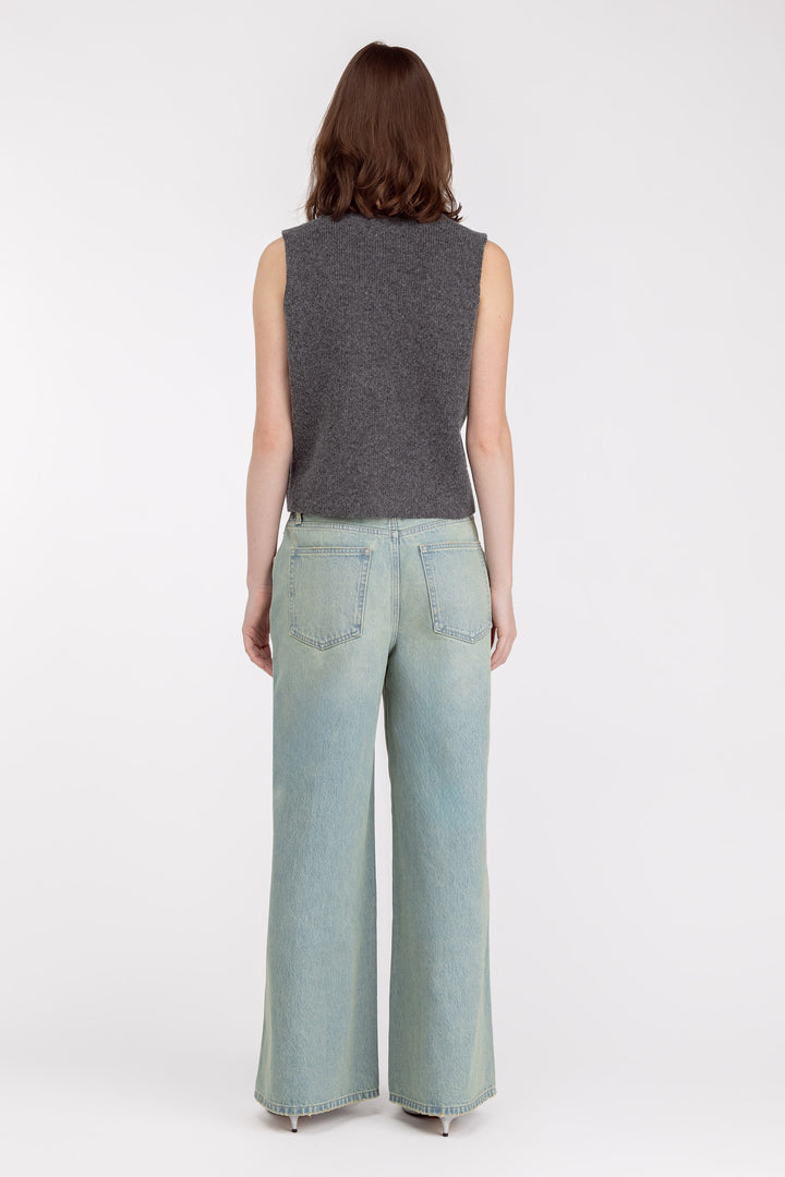 EXTRA BAGGY WIDE LEG UTILITY JEAN in Sand Wash — alternate angle
