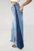 Duo tone wash straight leg denim jean in medium blue wash — main image