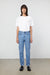 Straight leg jeans in medium light wash — main image
