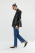 Frayed flare jeans in medium wash — main image