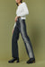 Jeans with painted stripe in black wash — main image