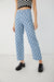 Checkered jean in medium wash — main image