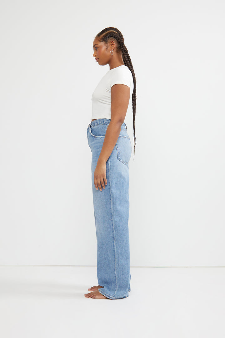 RELAXED STRAIGHT LEG JEAN in Light Stone — alternate angle