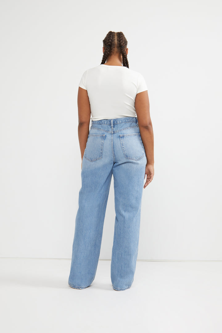 RELAXED STRAIGHT LEG JEAN in Light Stone — alternate angle