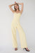 Sweetheart neckline straight leg jumpsuit in flan — main image
