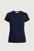 Slim fit henley neck t-shirt in navy — main image