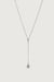 Pendant drop necklace in clear silver — main image