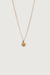 Rolo chain necklace with charm in gold flower — main image