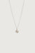 Rolo chain necklace with charm in silver flower — main image