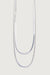Double chain necklace in silver — main image