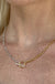 Two-tone figaro chain necklace in gold silver mix — main image