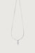 Zirconia cross necklace in silver — main image