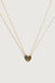 Half heart necklace set in gold — main image