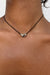 Cord necklace with mini heart pendant in silver — image