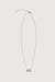 Organic form pebble necklace in silver — main image