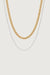 Layered dual tone necklace in silver — main image