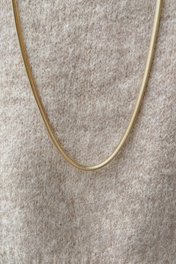 SNAKE NECKLACE in Gold — alternate angle