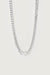 Zirconia chain necklace in silver — main image