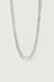 Zirconia chain necklace in silver — main image