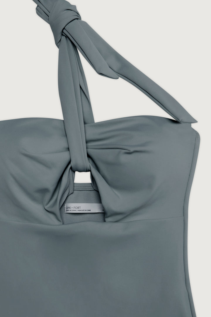 CUTOUT HALTERNECK SWIMSUIT in Sedona Sage — alternate angle