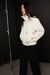 Short trench style bomber jacket in oatmeal — main image