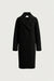 Oversized lapel coat in black — main image