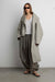 Oversized open front coat in gray — main image