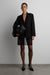 Oversized blazer with lace underlay in black — main image