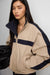 Windbreaker zip-up jacket in beige — main image