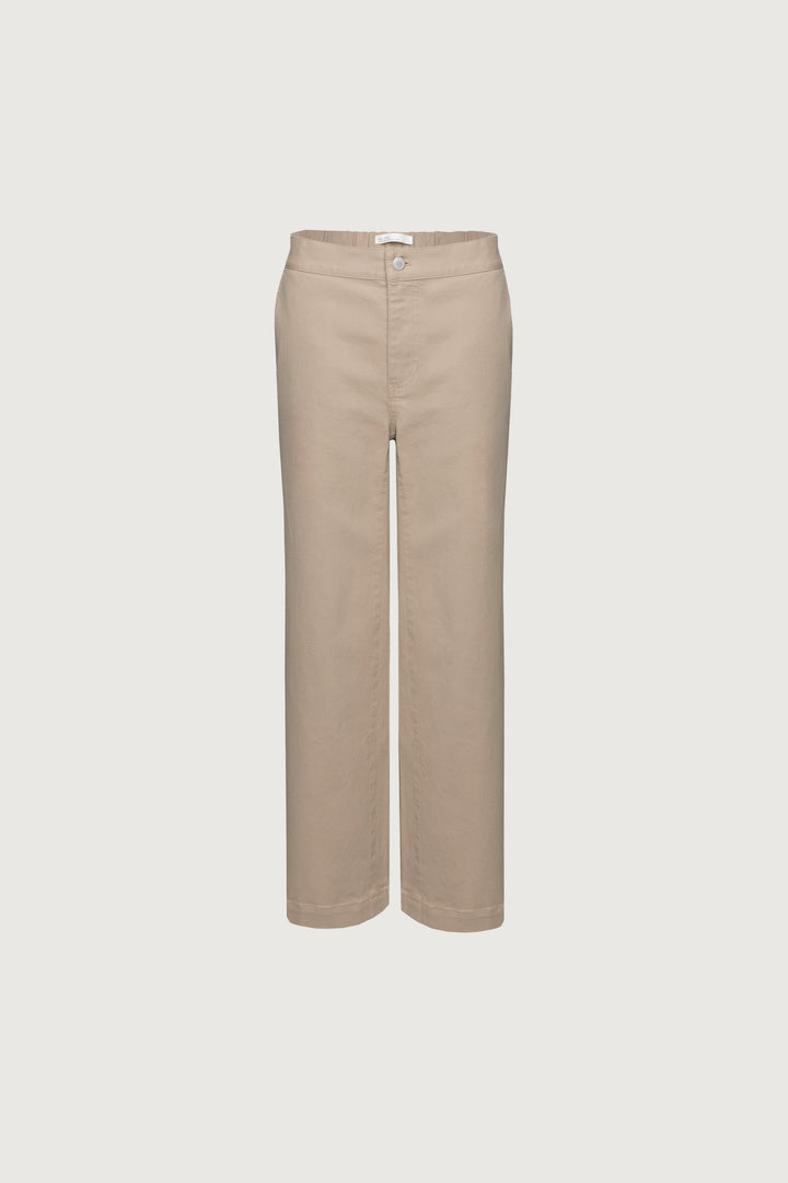 REGULAR LENGTH TWILL WIDE LEG PANT in Trench Coat — alternate angle