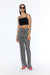 Pleated floral pant in navy — main image