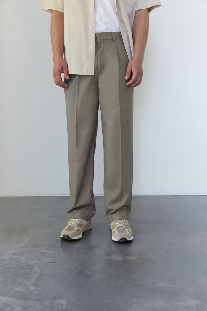 STRAIGHT LEG PANT in Brown — alternate angle
