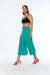 Cropped wide leg flowy pant in lucky green — main image