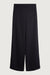 Satin crepe wide leg pant in black — main image