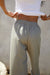 Satin crepe wide leg pant in laurel oak — main image