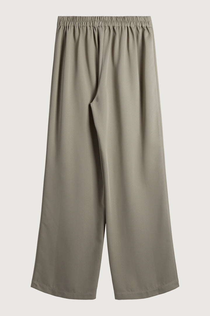 SATIN CREPE WIDE LEG PANT in Laurel Oak — alternate angle
