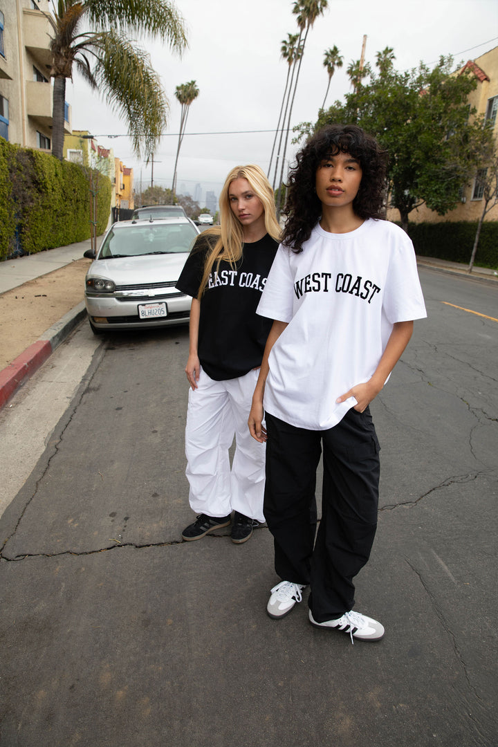WIDE LEG PARACHUTE PANT in Black — alternate angle