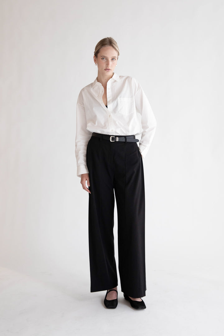 WIDE LEG FLOWY PANT in Black — alternate angle